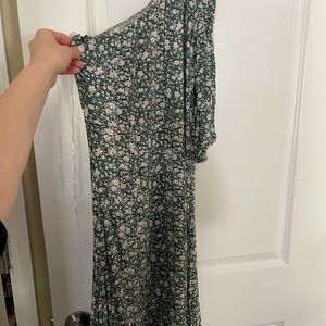 American eagle floral one arm floral midi dress.